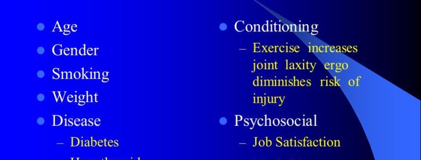 Cumulative Trauma Disorder